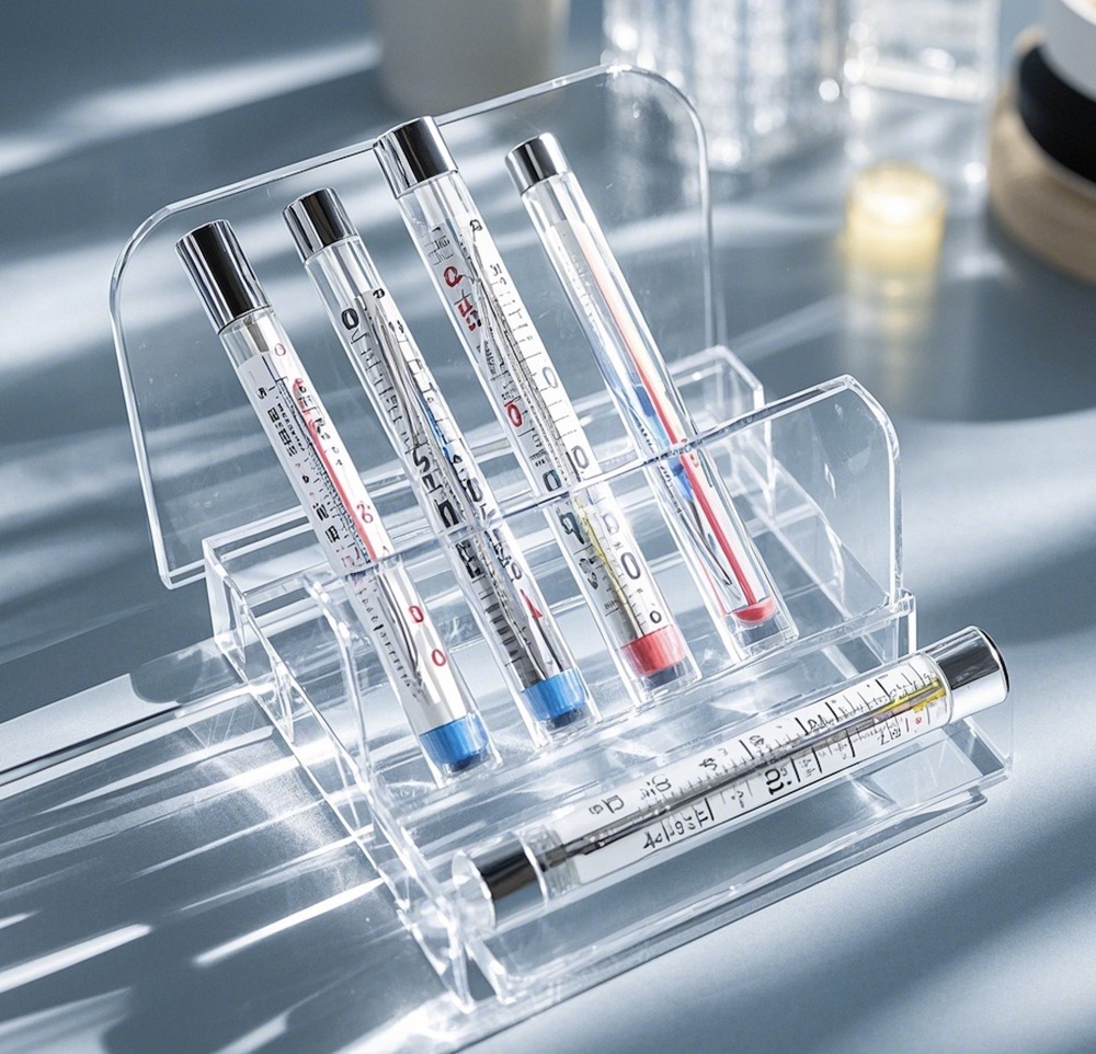 Acrylic thermometer display stand
