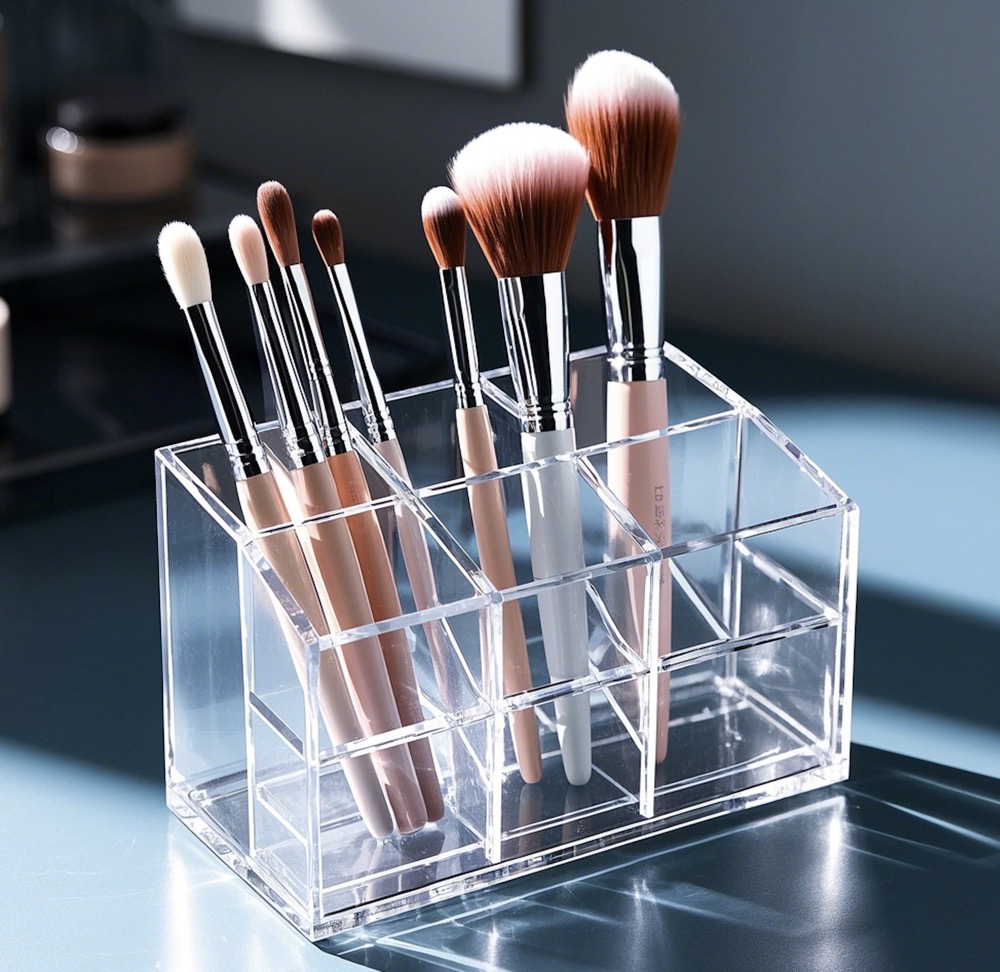 Acrylic makeup brush storage box