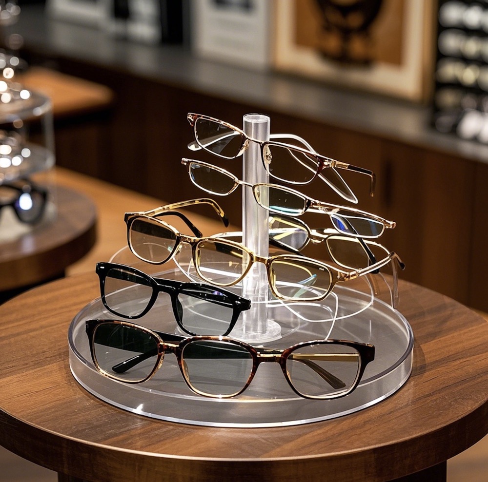 Acrylic hanging glasses display stand