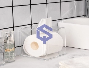 Acrylic round tissue box