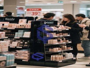 Acrylic cosmetic display cabinet