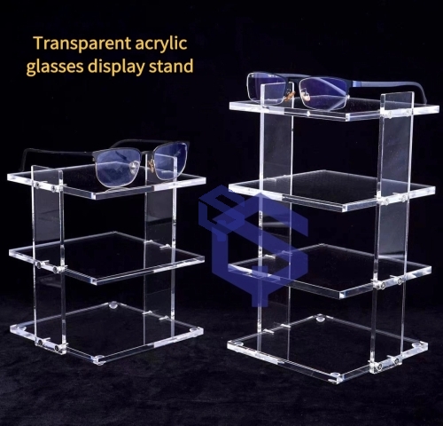 亚克力化妆品陈列盒 亚克力护护肤试用体验台 LED发光展示架