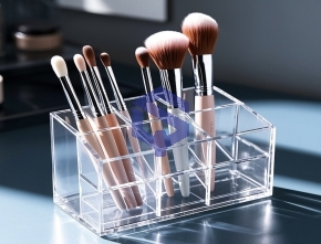 Acrylic makeup brush storage box