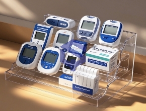 Acrylic blood glucose meter display stand