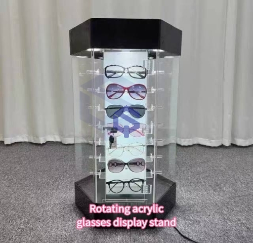 亚克力化妆品陈列盒 亚克力护护肤试用体验台 LED发光展示架