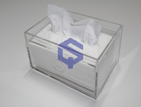 Acrylic square tissue box