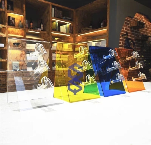 亚克力化妆品陈列盒 亚克力护护肤试用体验台 LED发光展示架