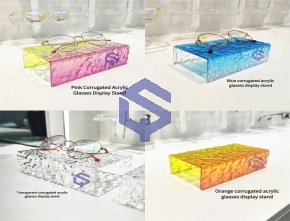 Colorful acrylic glasses display stand