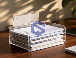 Acrylic horizontal version information rack