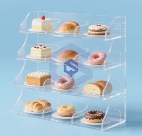 亚克力化妆品陈列盒 亚克力护护肤试用体验台 LED发光展示架