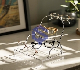 Acrylic hot-bending glasses display stand: the perfect fusion of arc aesthetics and functionality