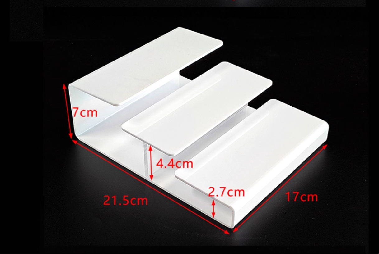 Stepped acrylic glasses display stand