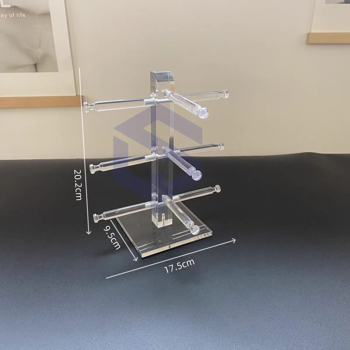 Simple transparent acrylic glasses display stand
