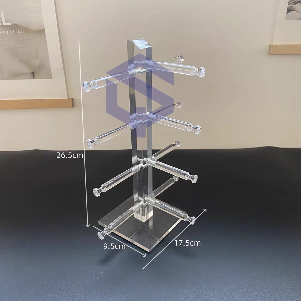 Simple transparent acrylic glasses display stand