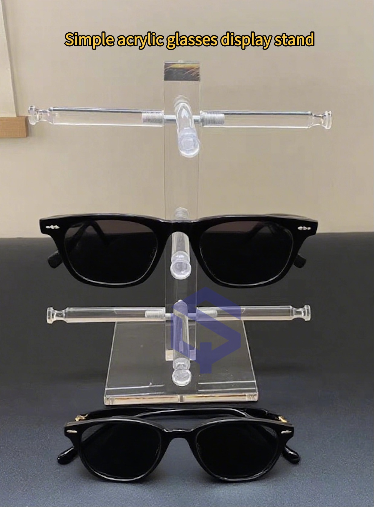 Simple transparent acrylic glasses display stand