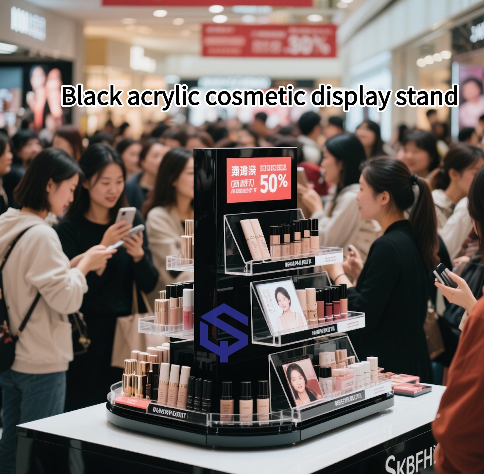 Acrylic cosmetic display cabinet