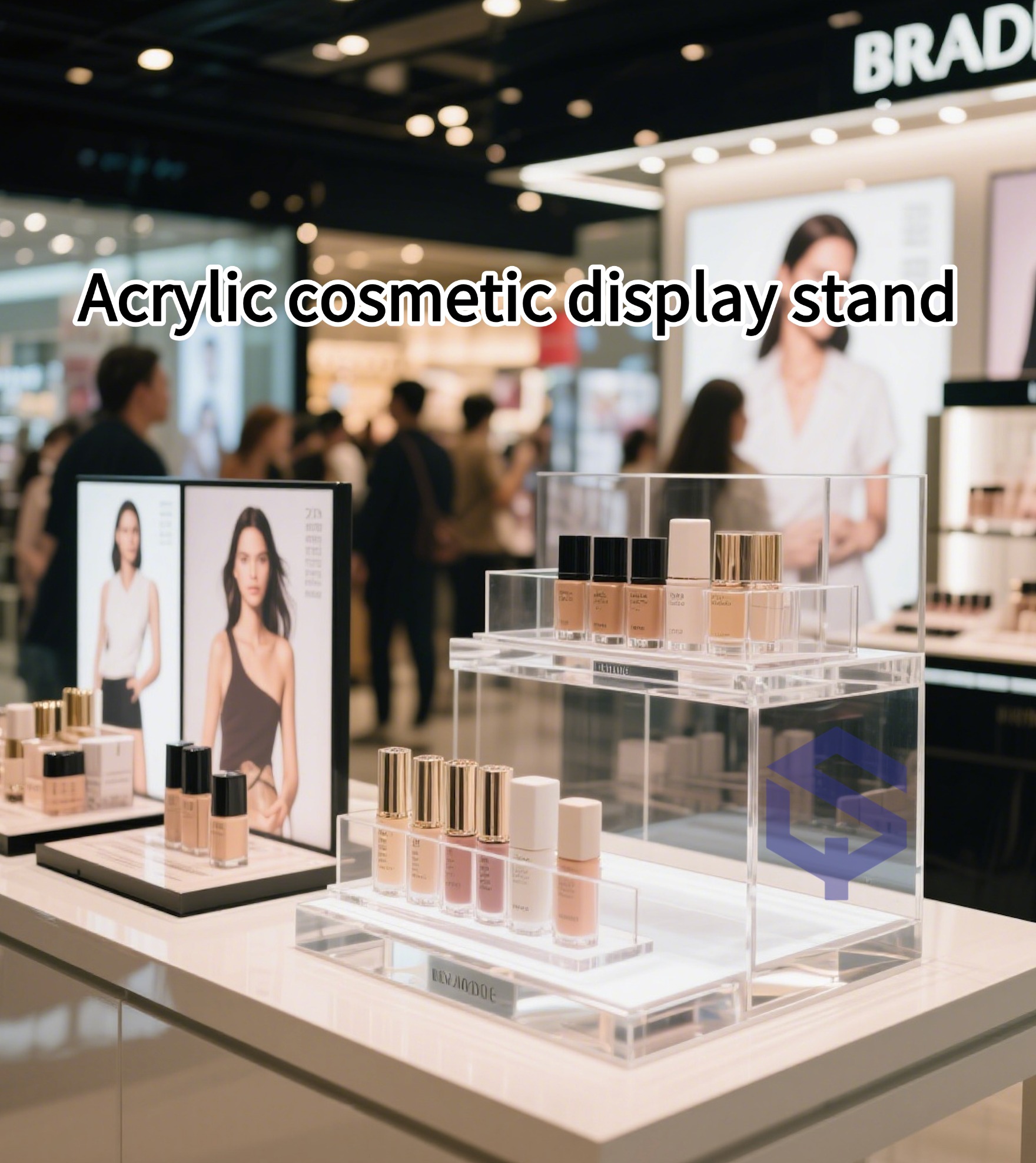 Acrylic cosmetic display cabinet