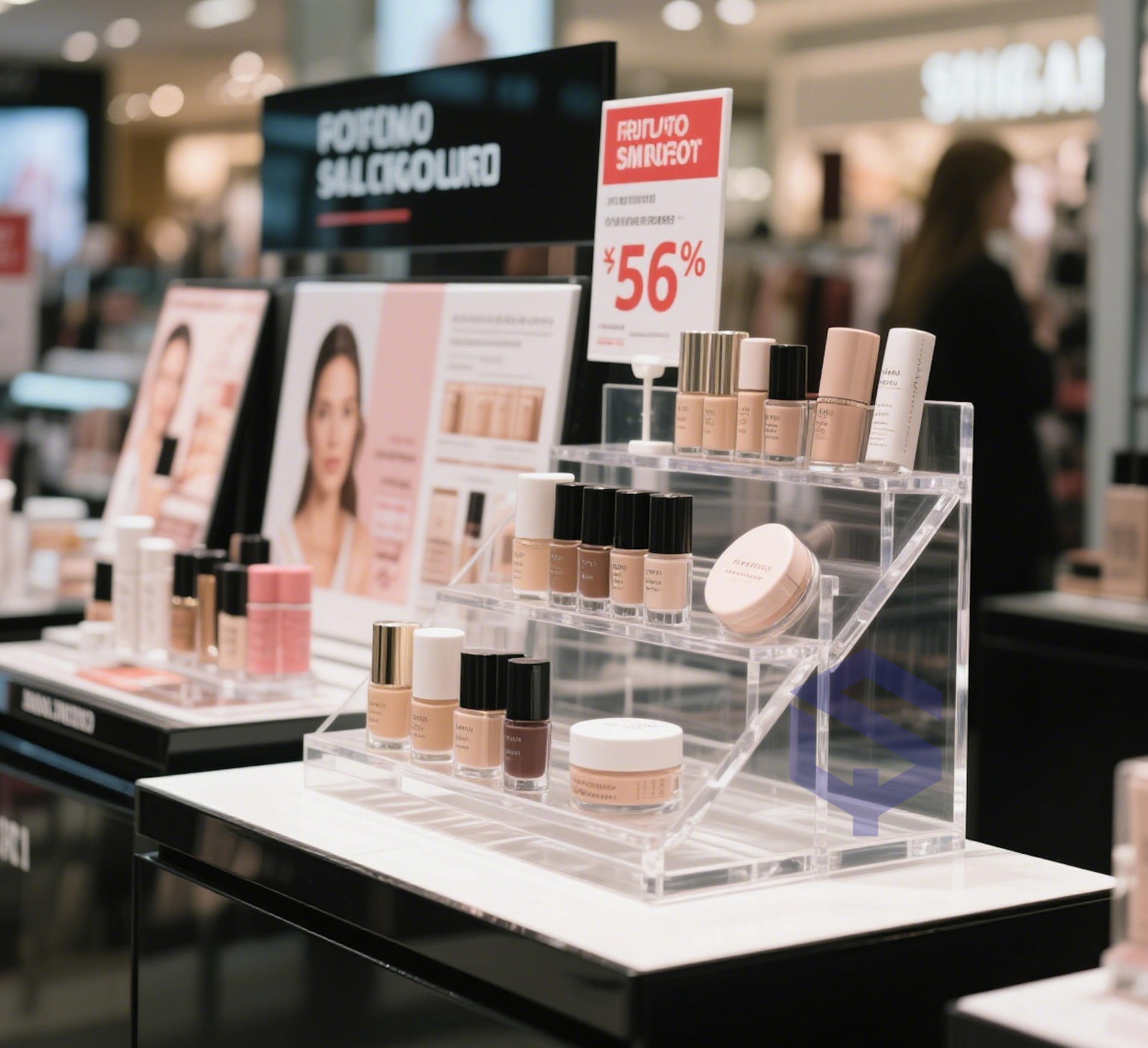 Acrylic cosmetic display cabinet