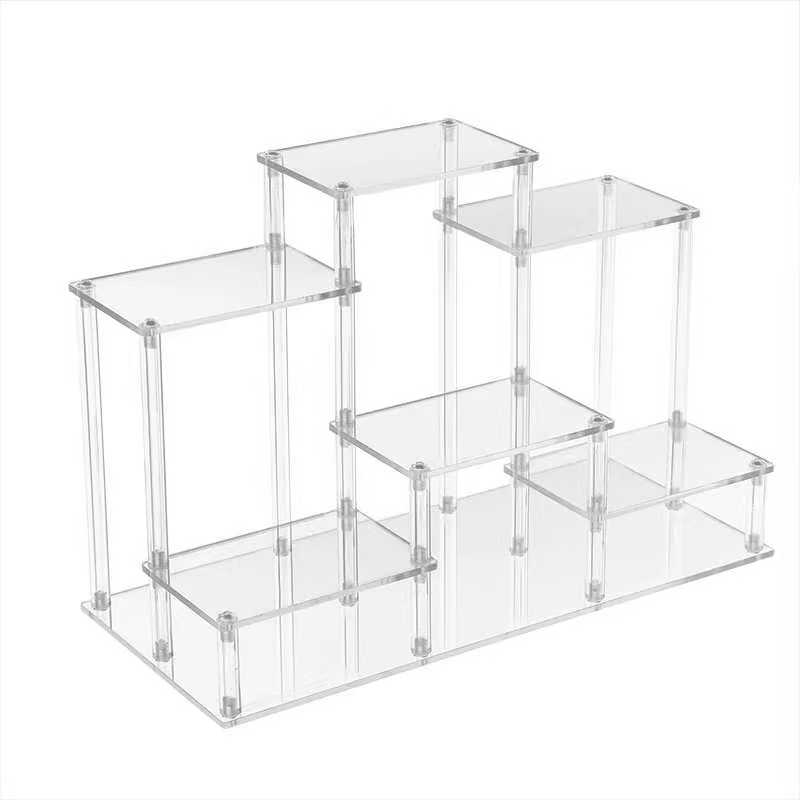 Acrylic tiered perfume display rack